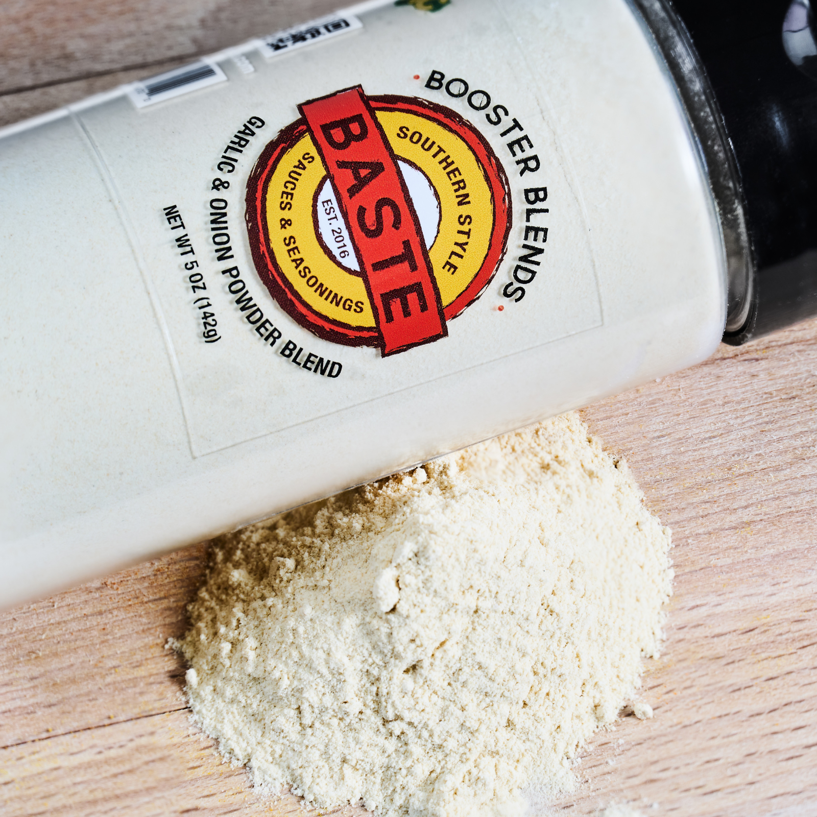 Baste Garlic and Onion Powder Booster Bland Bottle and Loose Seasoning